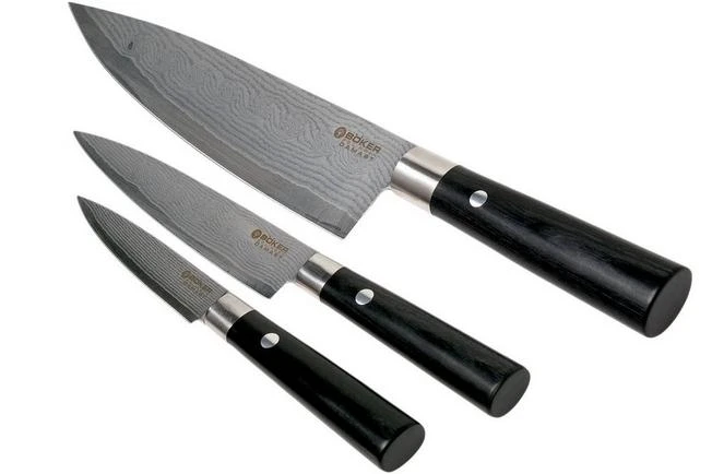 Böker Damast Black 3-piece Knife Set, 130420SET 3 Böker Damast Black 3-piece Knife Set, 130420SET - Image 3