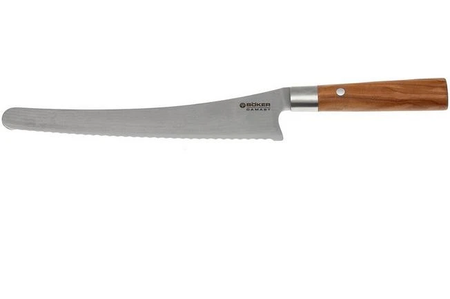 Böker Damast Olive 23.5 Cm Bread Knife, 130433DAM 1 Böker Damast Olive 23.5 Cm Bread Knife, 130433DAM