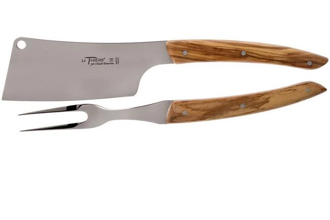 Claude Dozorme Cheese Knife Set Hard Cheese, Olive Wood 2 Claude Dozorme Cheese Knife Set Hard Cheese, Olive Wood - Image 2