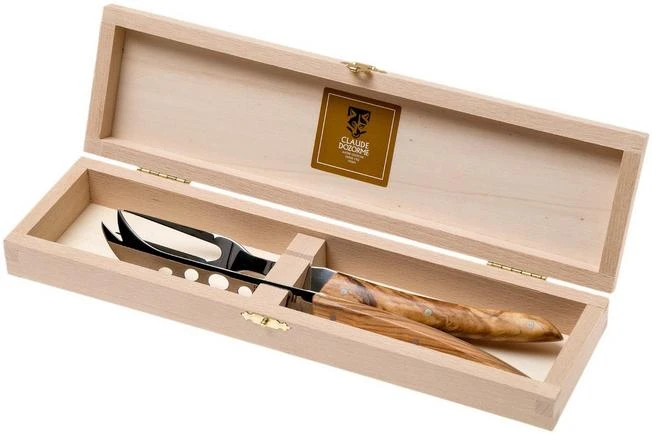 Claude Dozorme Cheese Knife Set Soft Cheese, Olive Wood 1 Claude Dozorme Cheese Knife Set Soft Cheese, Olive Wood