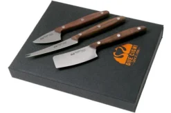 Due Cigni 1896, 2C1018NO 3-piece Cheese Knife Set, Walnut Wood -Kitchen Knife Shop DG2C1018NO 04 due signi 1896