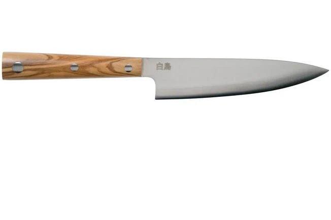 Due Cigni Hakucho Gyuto 17.5 Cm, Olive Wood 2 Due Cigni Hakucho Gyuto 17.5 Cm, Olive Wood - Image 2