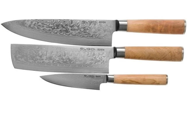 Eden Sugoi Olive 2090-S01, 3-piece Knife Set 1 Eden Sugoi Olive 2090-S01, 3-piece Knife Set