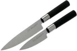 Kai Wasabi Black Two-piece Knife Set, Paring Knife And Utility Knife -Kitchen Knife Shop KA67 W20 03 kai wasabi