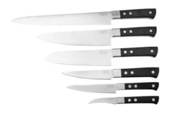 Maserin TEGI 2500TG02-N 6-piece Kitchen Knife Set With Bag, Black
