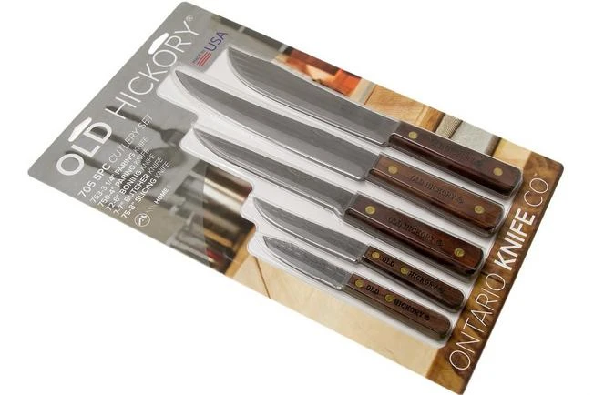 Ontario Old Hickory 5-piece Knife Set, 7180 4 Ontario Old Hickory 5-piece Knife Set, 7180 - Image 4