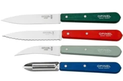 Opinel Les Essentiels Du Cuisinier 002576, 4-piece Peeling Knife Set