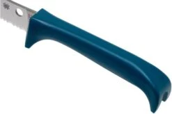 Spyderco Counter Puppy Serrated Tomato Knife Blue, K20SBL -Kitchen Knife Shop SPK20SBL 05 spyderco