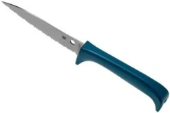 Spyderco Counter Puppy Serrated Tomato Knife Blue, K20SBL -Kitchen Knife Shop SPK20SBL 06 spyderco