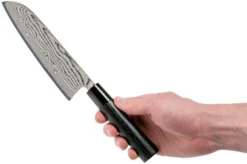 Tojiro Shippu Black Damascus Santoku 17 Cm, FD-1597 -Kitchen Knife Shop TJFD 1597 06 tojiro sippu black