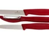 Victorinox SwissClassic Vegetable Knives In Red, Set Of 3, 6.7111.31