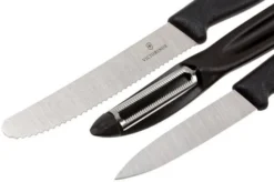 Victorinox SwissClassic Vegetable Knives In Black, Set Of 3, 6.7116.31G -Kitchen Knife Shop VT6 7113 31 03 victorinox vt6 7113 31 03