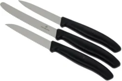 Victorinox SwissClassic Vegetable Knives Black, Set Of 3, 6.7113.3