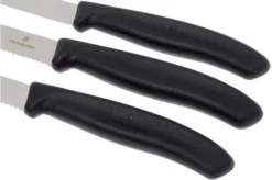 Victorinox SwissClassic Vegetable Knives Black, Set Of 3, 6.7113.3 -Kitchen Knife Shop VT6 7113 3 03 victorinox groentemesset vt6 7113 3 03