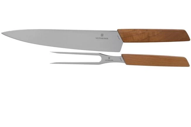 Victorinox Swiss Modern 6.9091.2 Carving Set, Walnut Wood 1 Victorinox Swiss Modern 6.9091.2 Carving Set, Walnut Wood