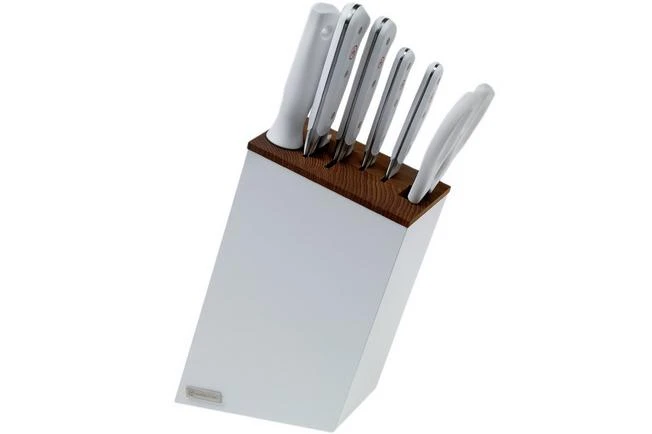 Wüsthof Classic Knife Set 6-pieces White "bread Knife Version" With Slim Knife Block 1 Wüsthof Classic Knife Set 6-pieces White "bread Knife Version" With Slim Knife Block