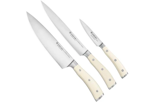 Wüsthof Classic Ikon Crème 3-piece Knife Set, 1120460301 1 Wüsthof Classic Ikon Crème 3-piece Knife Set, 1120460301