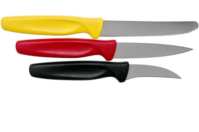 Wüsthof Create Collection Three-piece Peeling Knife Set, Black, Red And Yellow 2 Wüsthof Create Collection Three-piece Peeling Knife Set, Black, Red And Yellow - Image 2