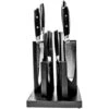 Yaxell Ran Tower 36070, 6-piece Knife Set With Magnetic Knife Block Beech Wood Black